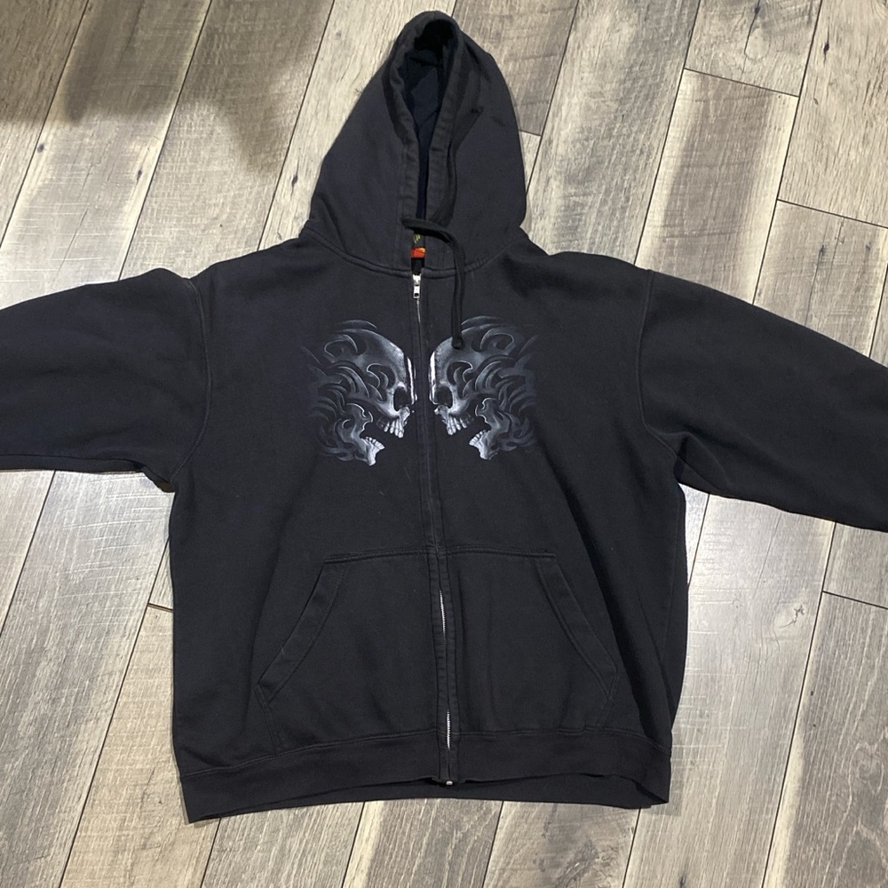 Black Hoodie with Skull Design